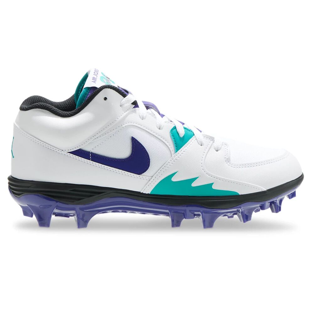 Jordan Stadium 90 Low TD Football Cleats White/Grape Mens Sz 11.5 - (HQ0210-105)
